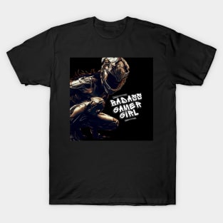 Cyberpunk-Steampunk Badass Gamer Girl 001 T-Shirt